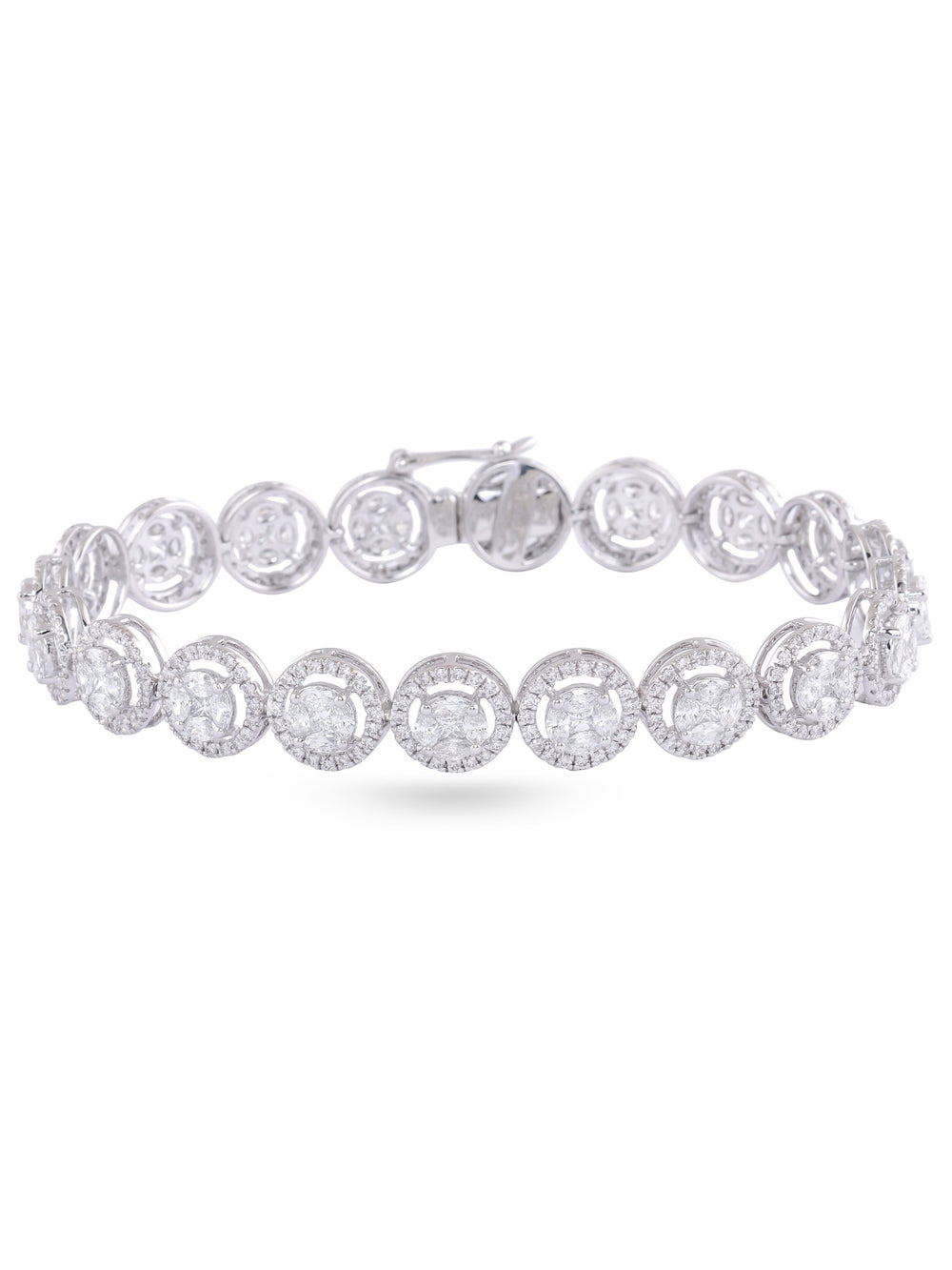 Asterica Sphere Illusion Diamond Bracelet in 18K White Gold