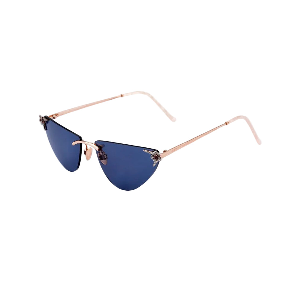 14K Gold Diamond Sunglasses