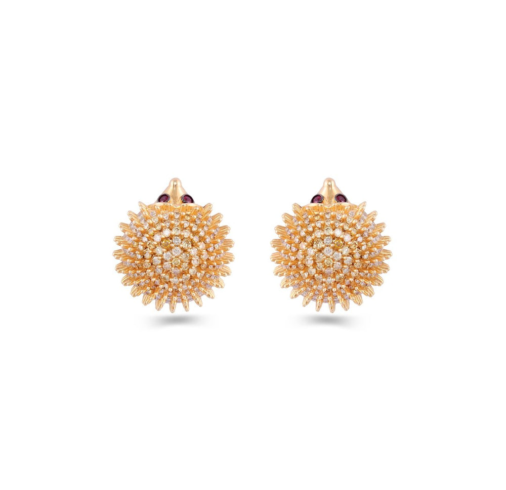 18K Rose Gold Diamond Pavé Stud Earrings