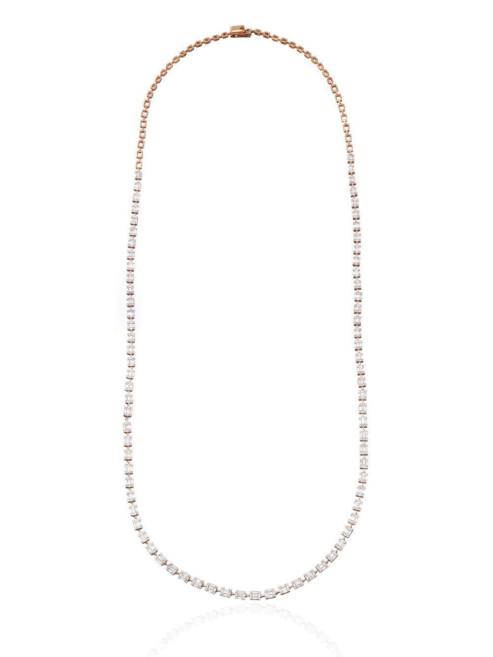Classic Diamond Chain Necklace in 18K Gold