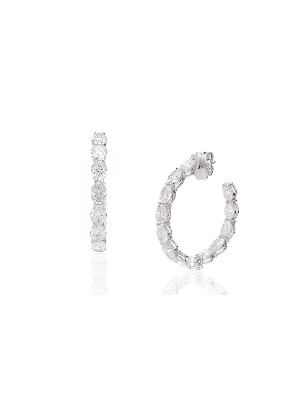 Izzari Celeste Diamond Hoop Earrings
