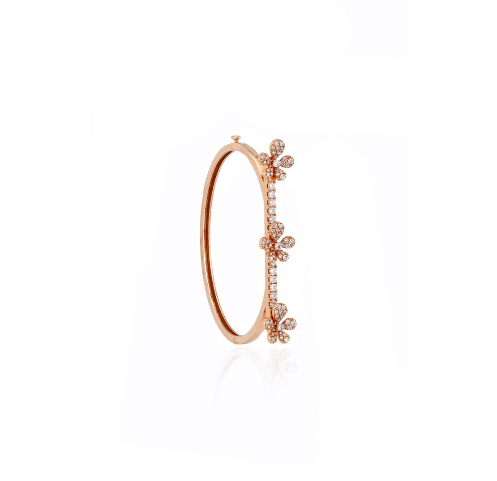 18K Rose Gold Diamond Charm Bracelet | Natural Diamonds
