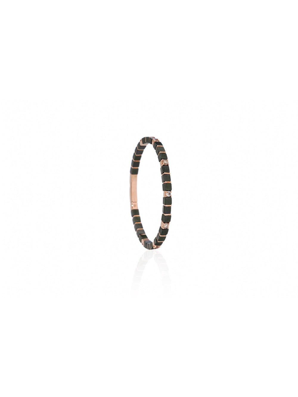 Noir Verde Diamond Tennis Bracelet in 14K Gold