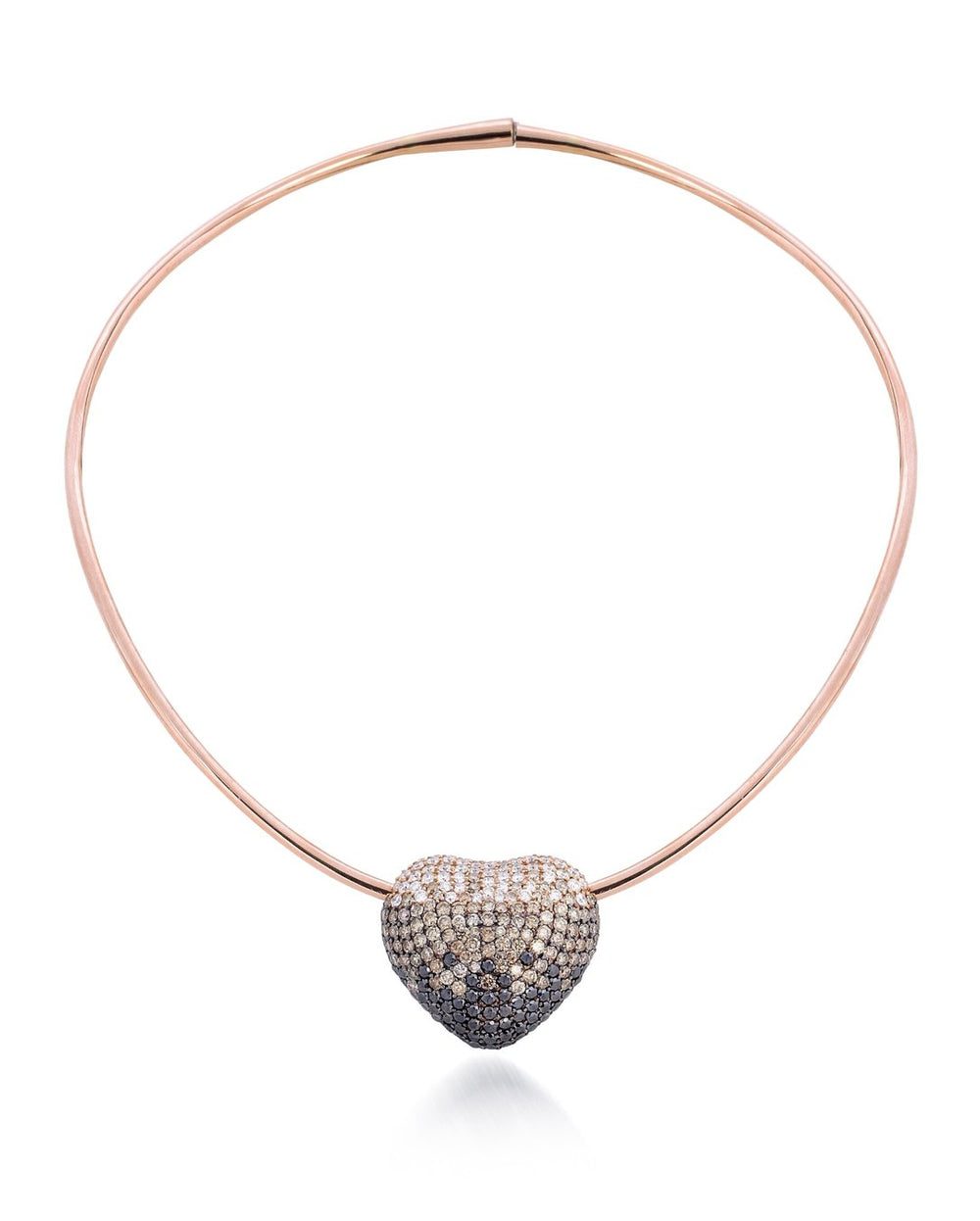 Veloura Heart Diamond Collar Necklace in 18K Gold | Luxury Fine Jewellery