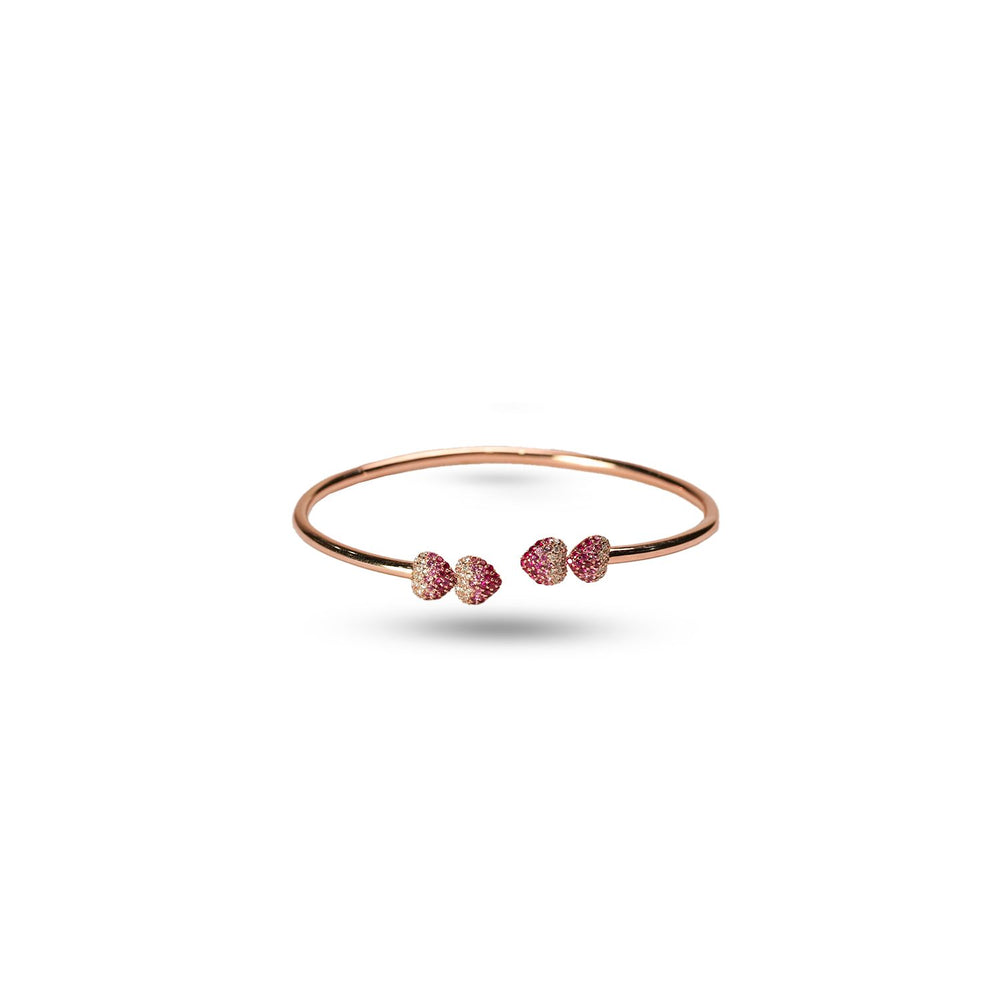 Sweet Disco Strawberry Diamond Bracelet in 18K White Gold