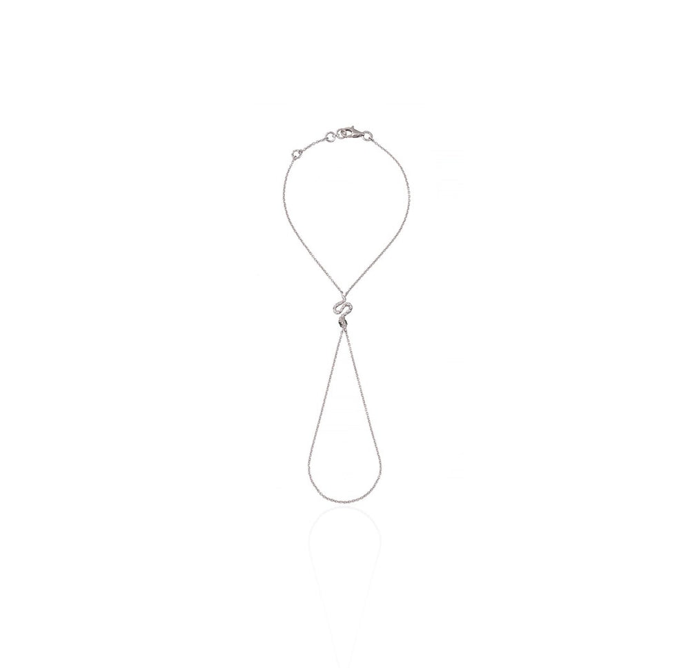 18K White Gold Diamond Finger Harness