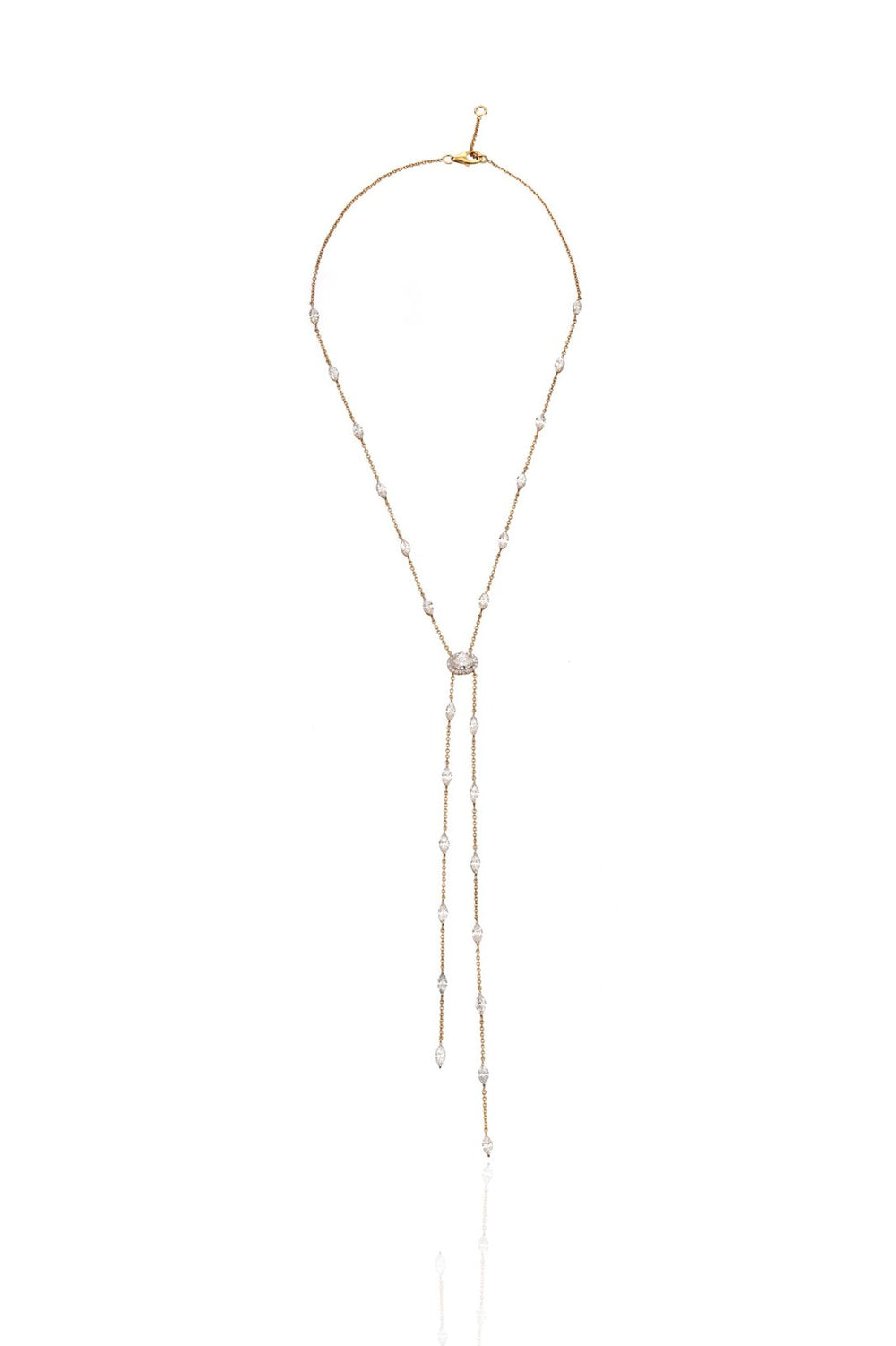 Celeste Diamond Lariat Necklace in 18K Gold | Luxury Fine Jewellery