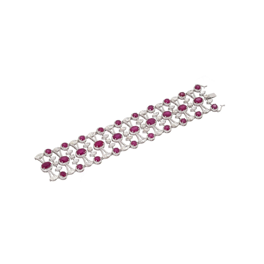 Majestique Royale Diamond Couture Bracelet in 18K White Gold