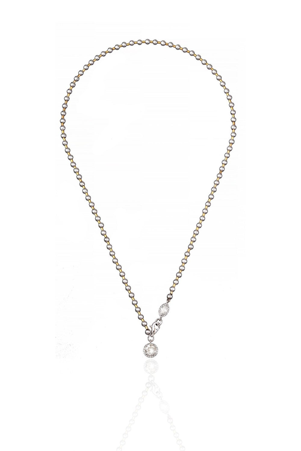 Luna Solitaire Diamond Collar Necklace in 18K Gold | Luxury Fine Jewellery