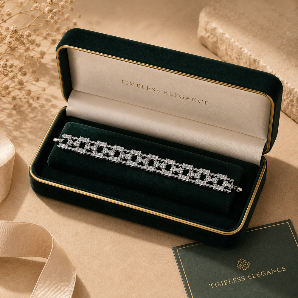 Celestia Diamond tennis Bracelet in 18K White Gold