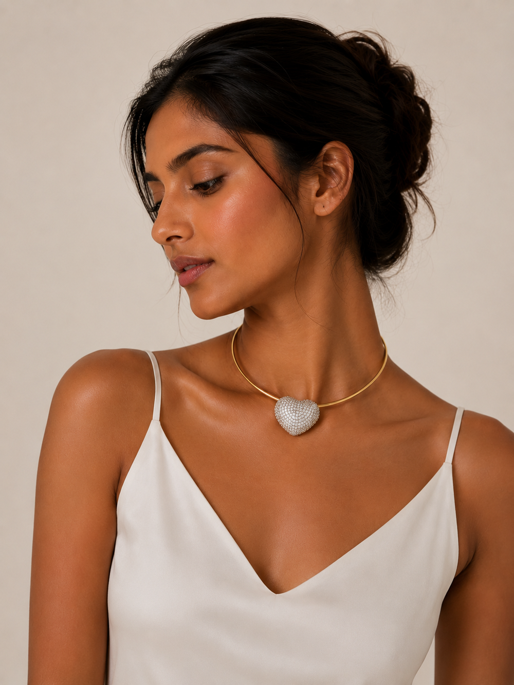Celeste Heart Diamond Necklace in 18K Gold | Luxury Fine Jewellery