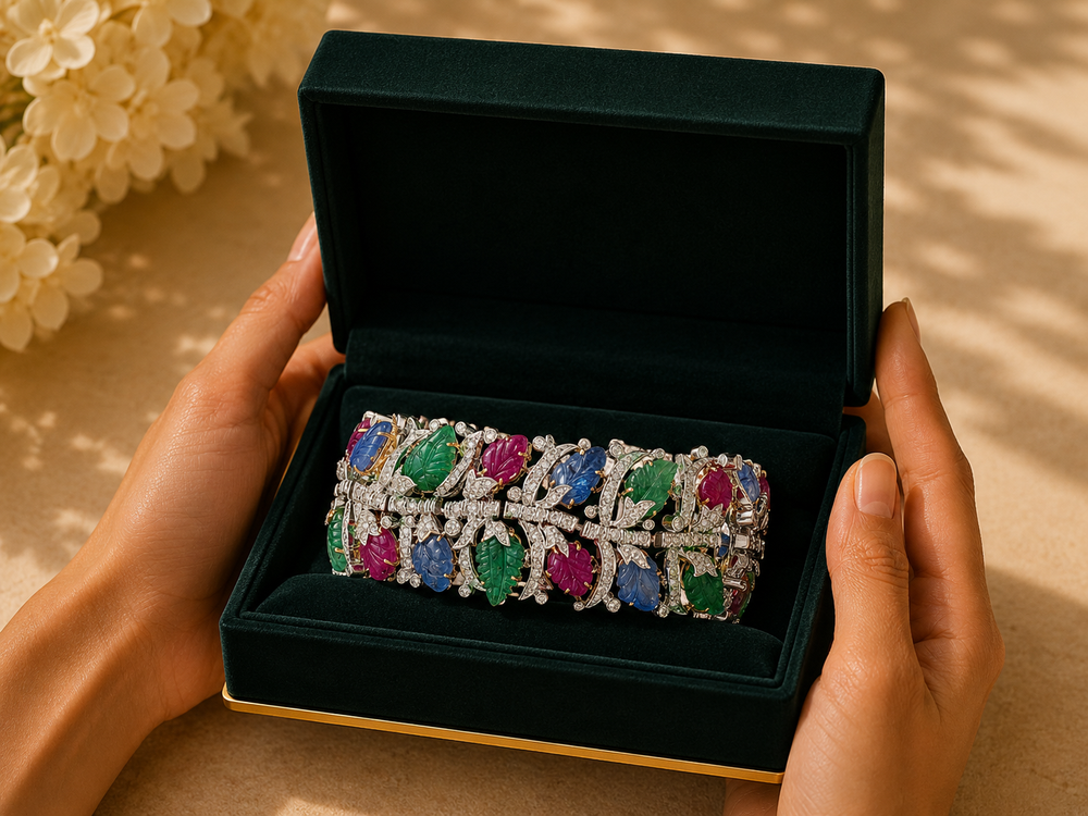 Celestique Diamond Statement Bracelet in 14K Gold