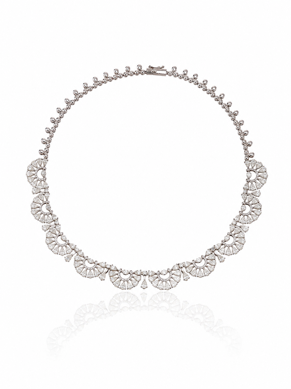 Celestia Diamond Halo Necklace in 18K Gold | Luxury Fine Jewellery