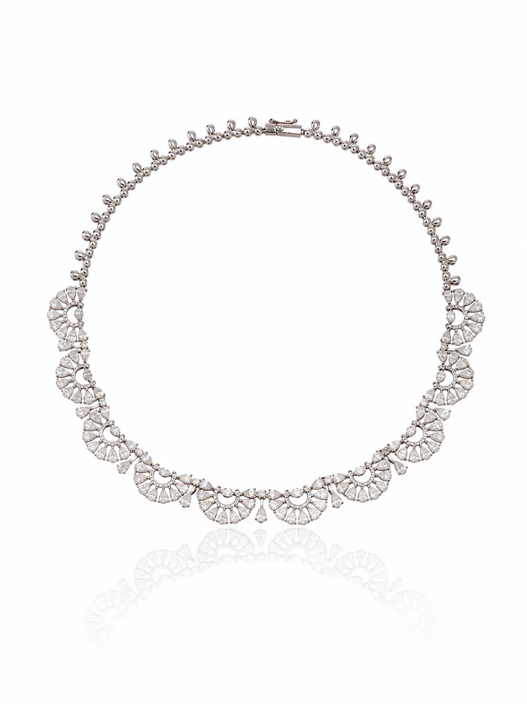 Celestia Diamond Halo Necklace in 18K Gold | Luxury Fine Jewellery