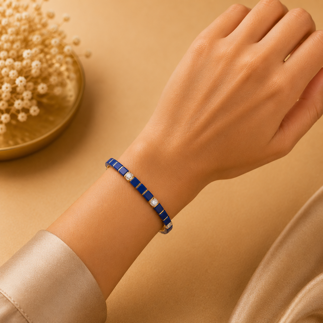 Azure Luxe Diamond Tennis Bracelet in 14K Gold