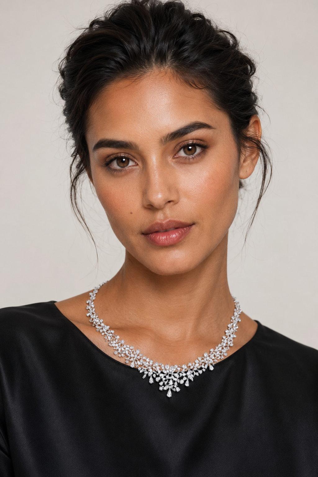 Izzari Celestia Diamond Necklace in 18K Gold