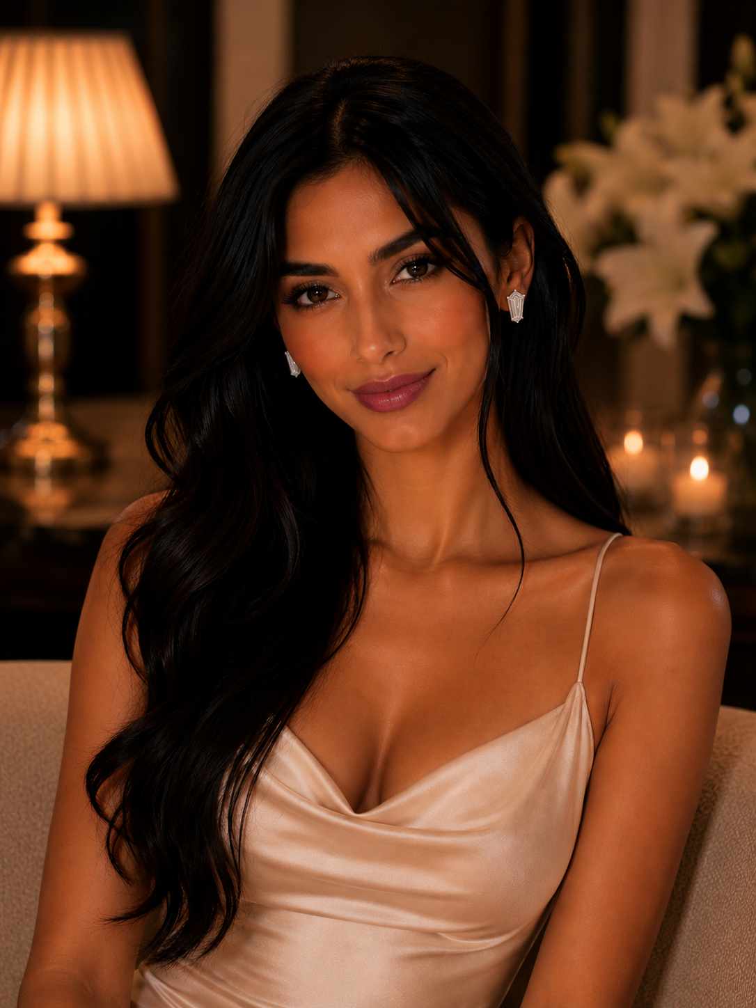 Vérité Tapered Diamond Drop Earrings