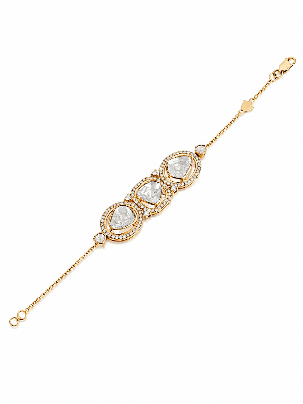 Aurielle Polki Diamond Bracelet in 18K Gold