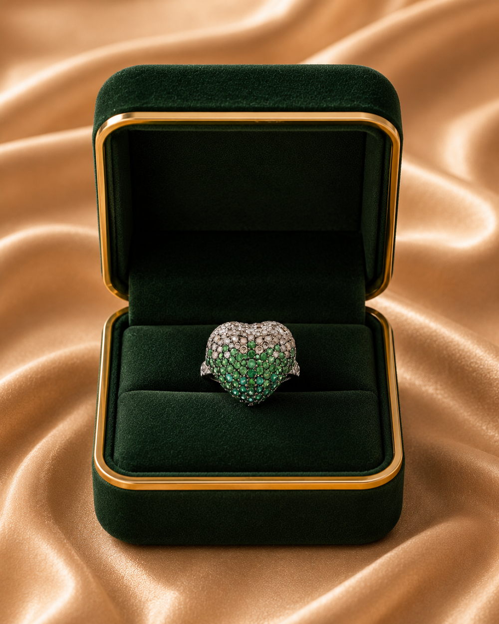 Garden Disco Heart Diamond Ring in 18K Gold