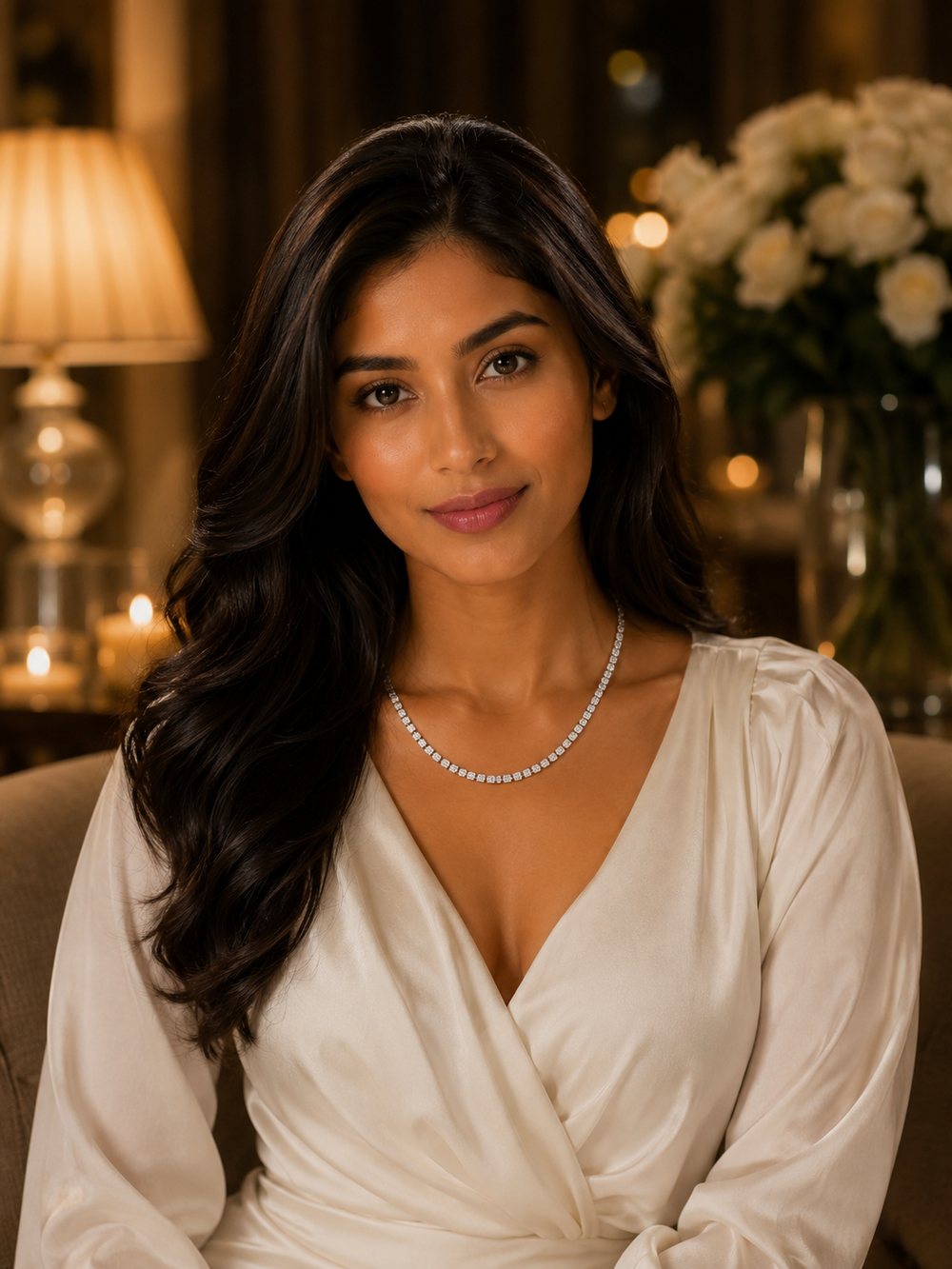 Classic Diamond Chain Necklace in 18K Gold
