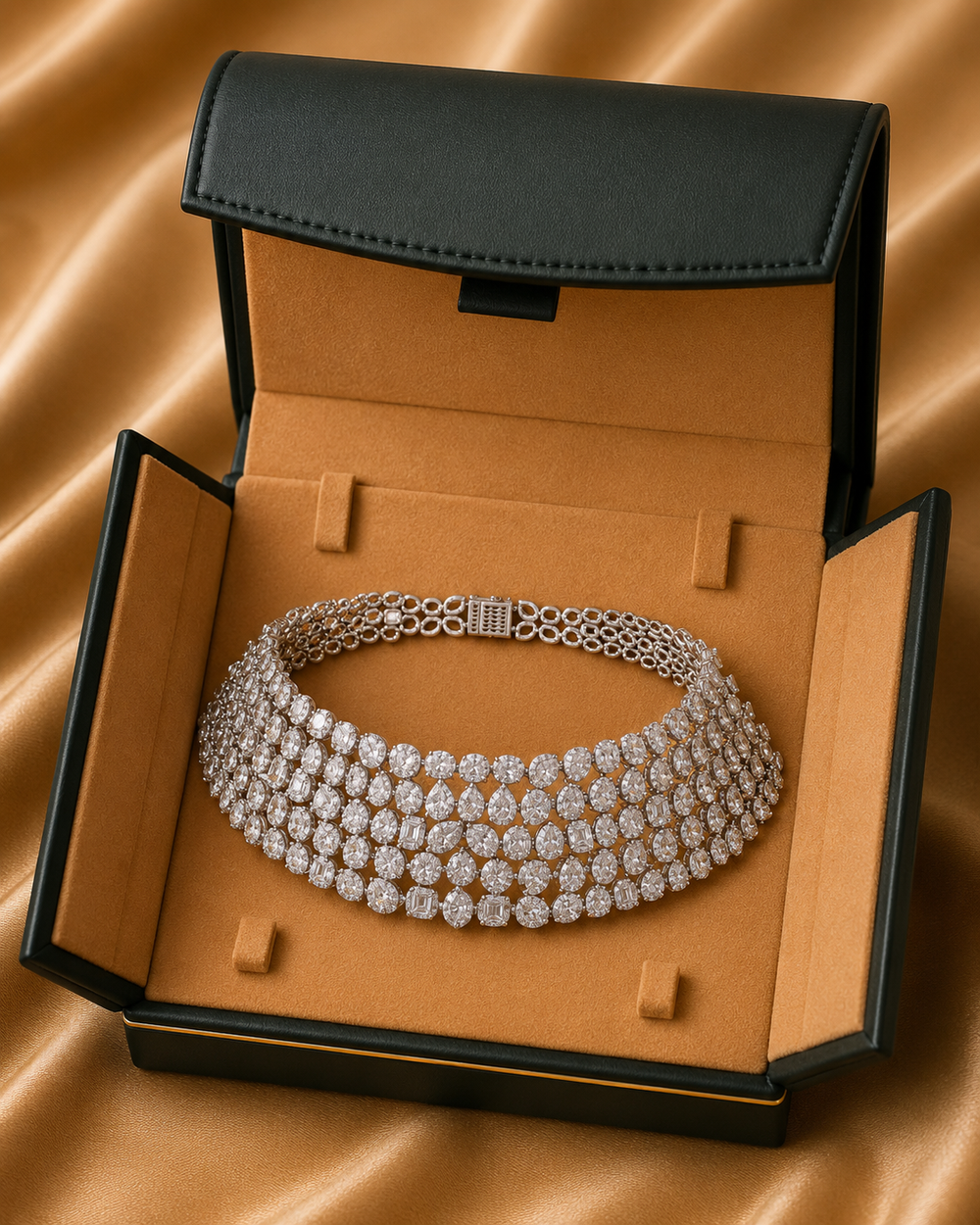 Imperia Diamond Choker Necklace in 18K Gold | Luxury Statement Fine Jewellery