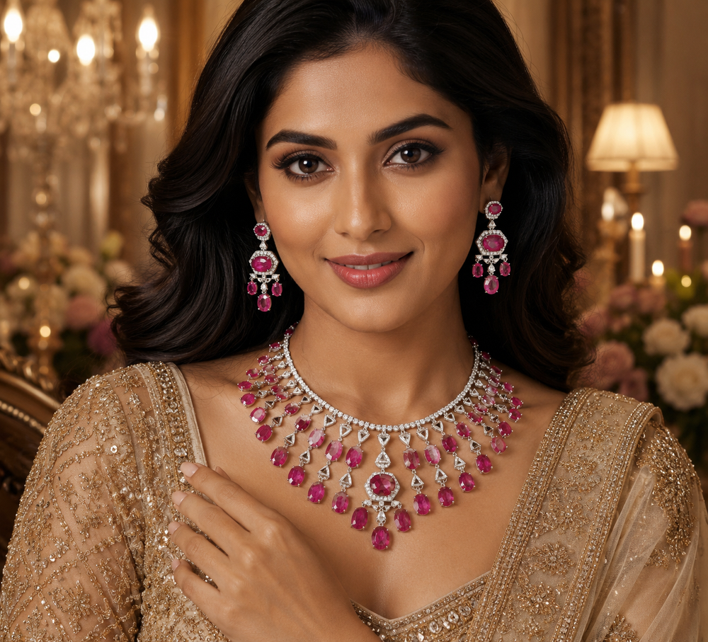 Roséa Ruby Diamond Bridal Set