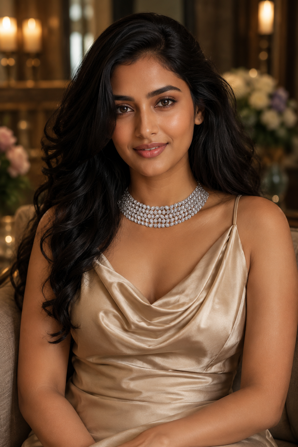 Imperia Diamond Choker Necklace in 18K Gold | Luxury Statement Fine Jewellery