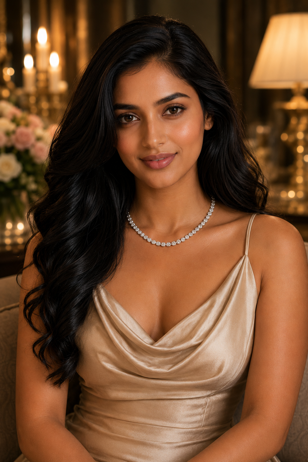 Élan Diamond Tennis Necklace in 18K Gold | Luxury Fine Jewellery