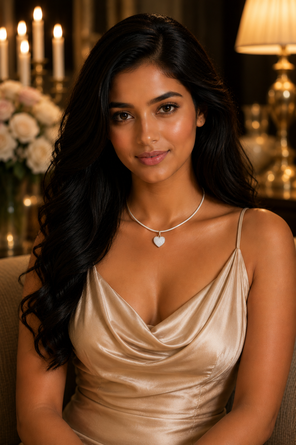 Amoura Heart Diamond Pendant Necklace in 18K Gold | Luxury Fine Jewellery