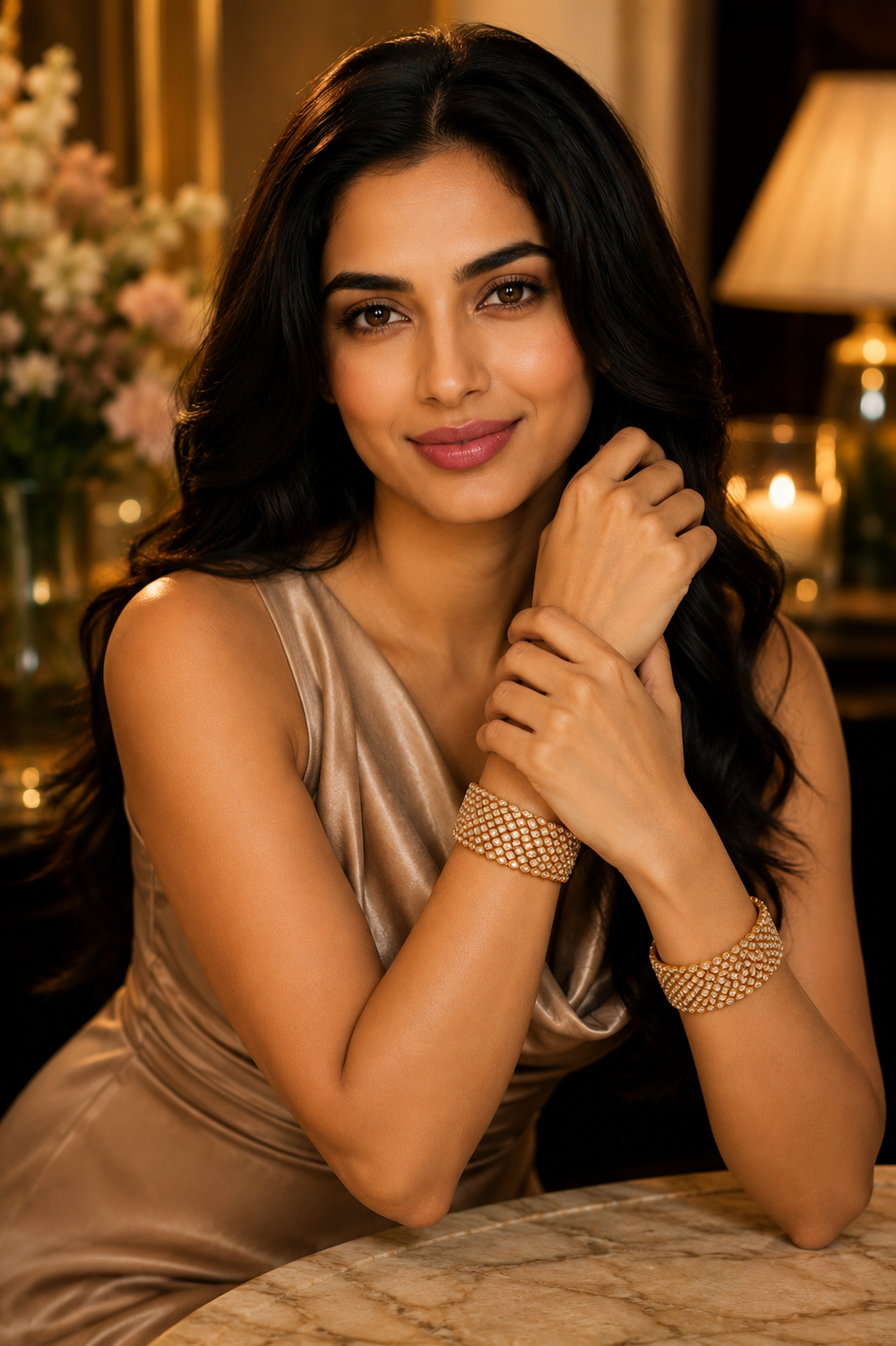 Rajvansh Polki Heritage Bracelet in 18K Gold