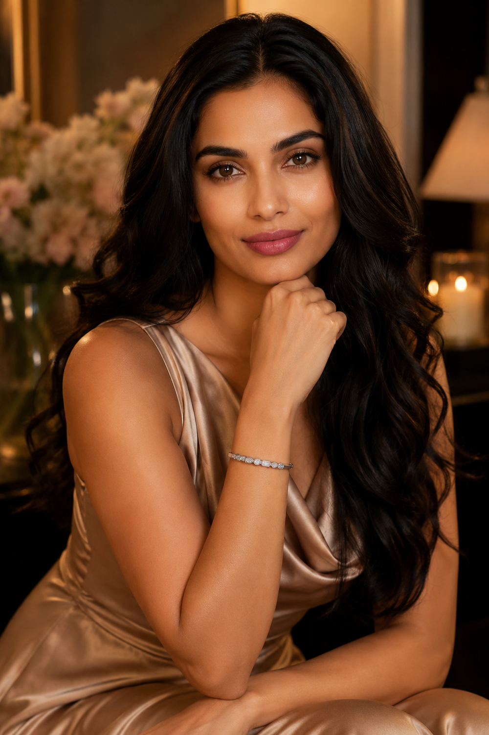 Éternelle Diamond Tennis Bracelet in 18K White Gold