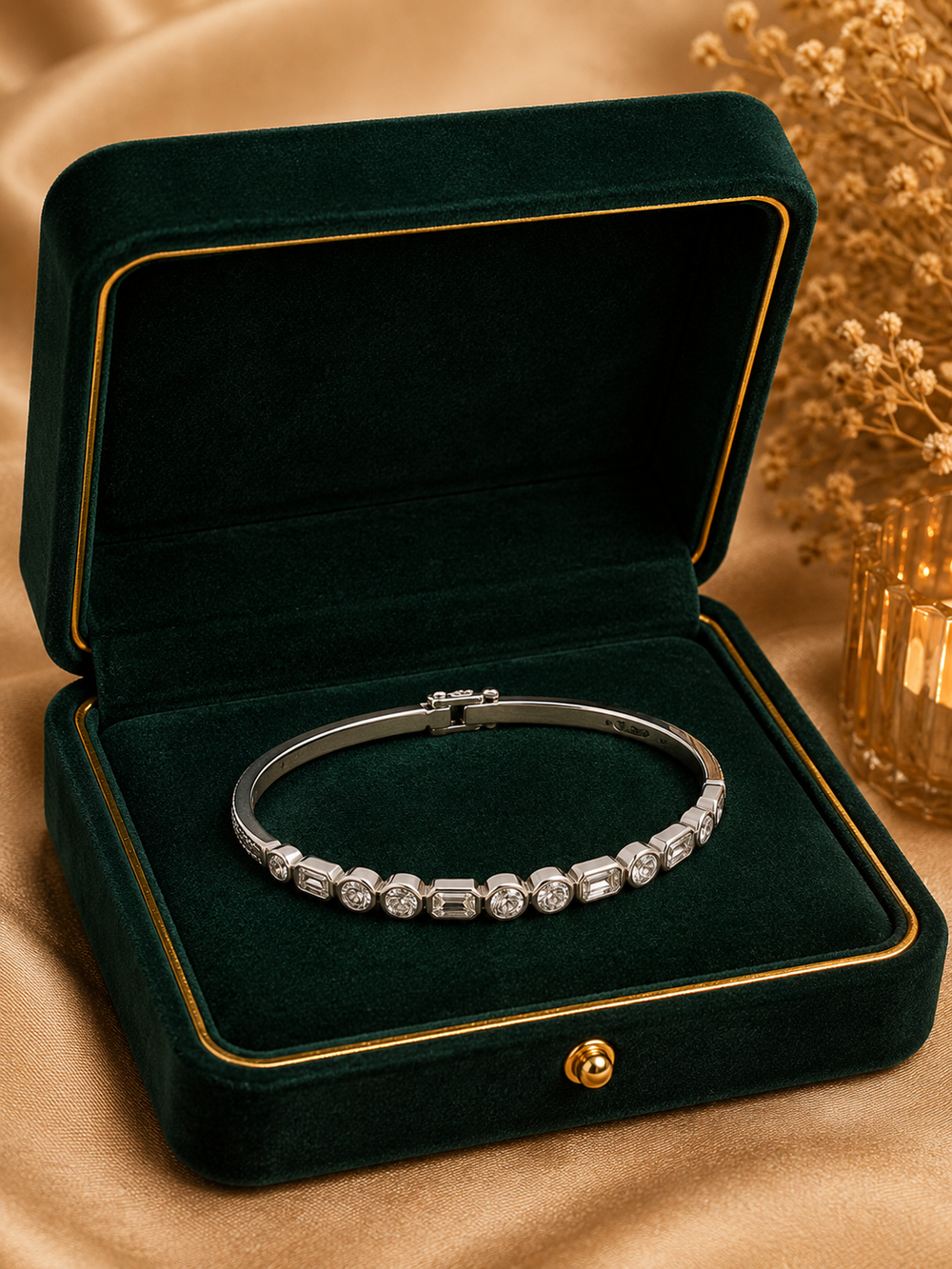 Éternelle Diamond Tennis Bracelet in 18K White Gold
