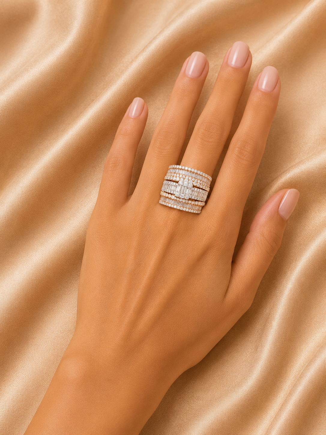 Rosé Imperia Spiral Diamond Ring