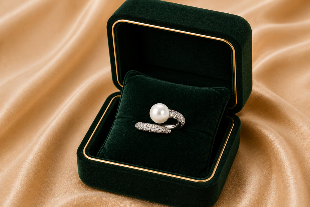 Luna Serpente Pearl Ring