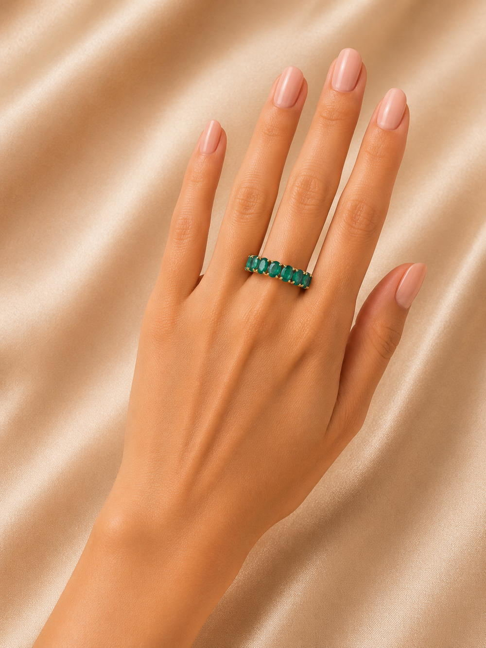 Émeraude Sapphire Band Ring