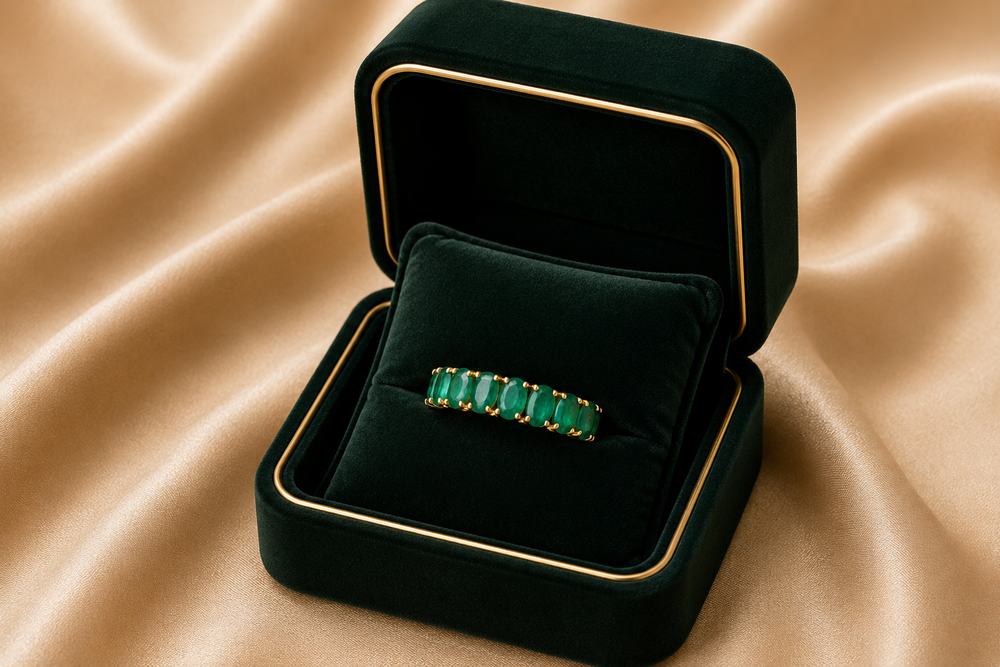Émeraude Sapphire Band Ring