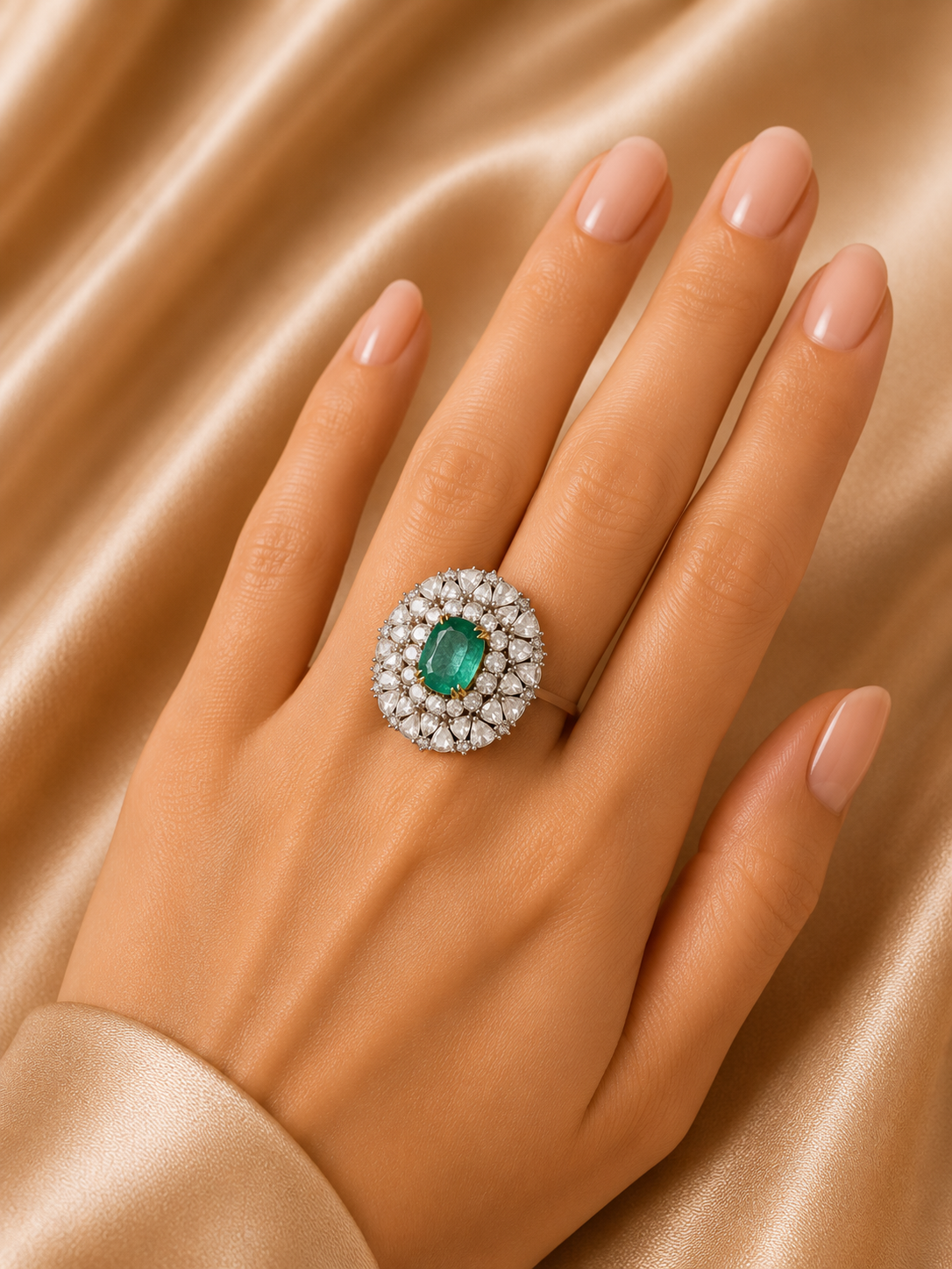 Noir Verde Pavé Statement Ring