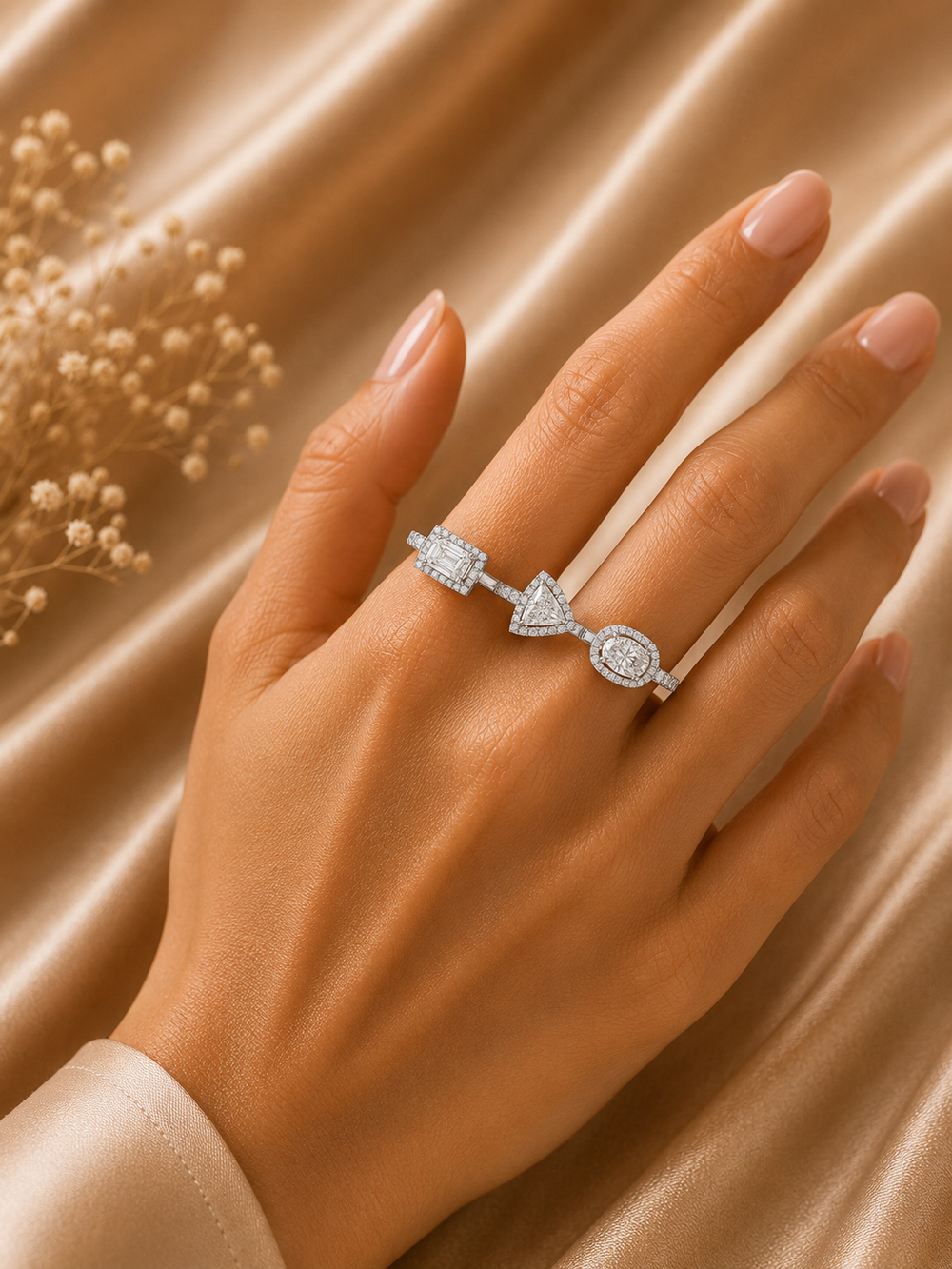 Trinity Luxe Diamond Ring Set
