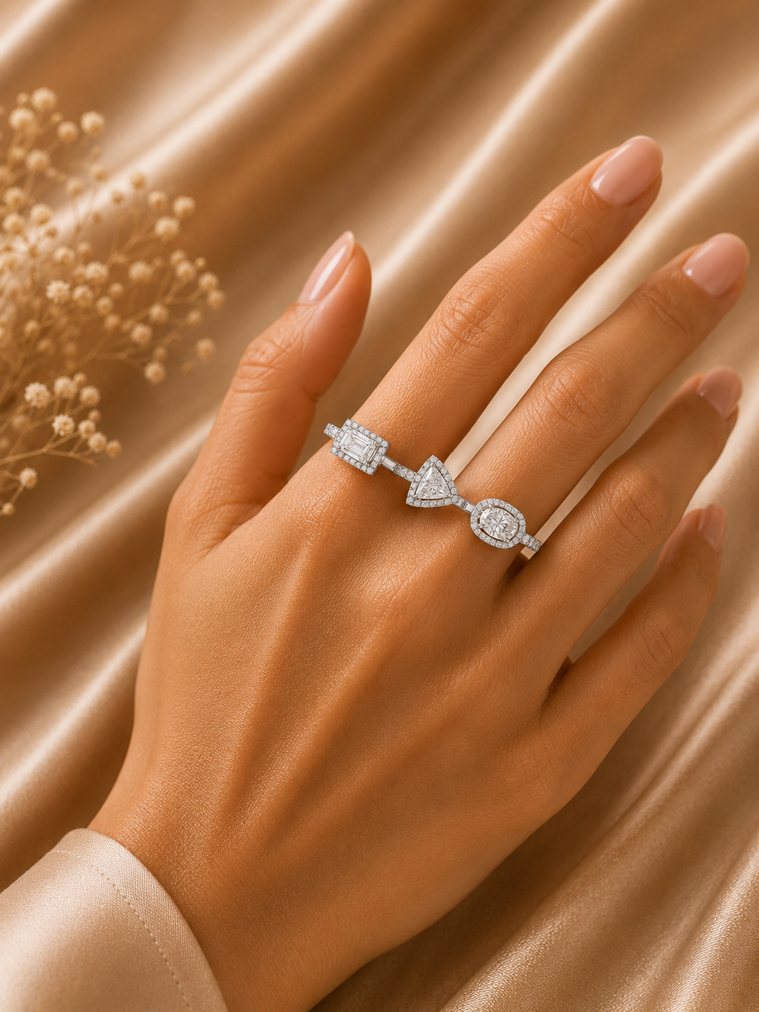 Trinity Luxe Diamond Ring Set