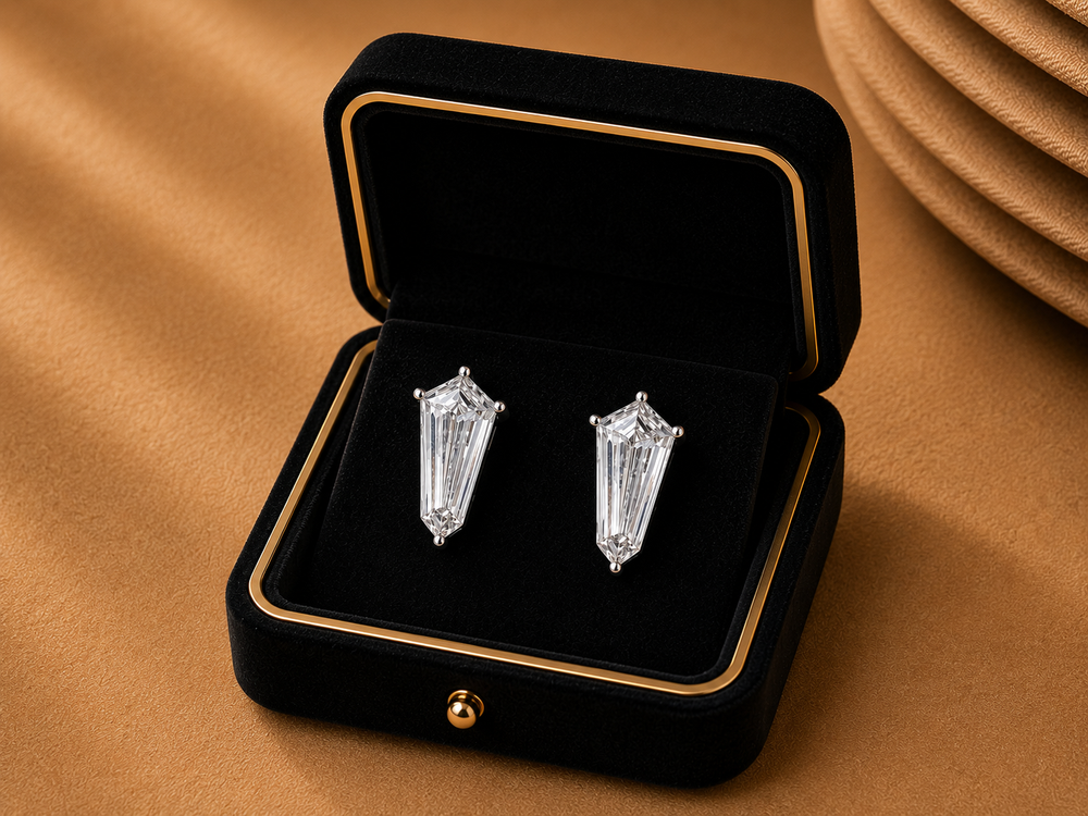 Vérité Tapered Diamond Drop Earrings