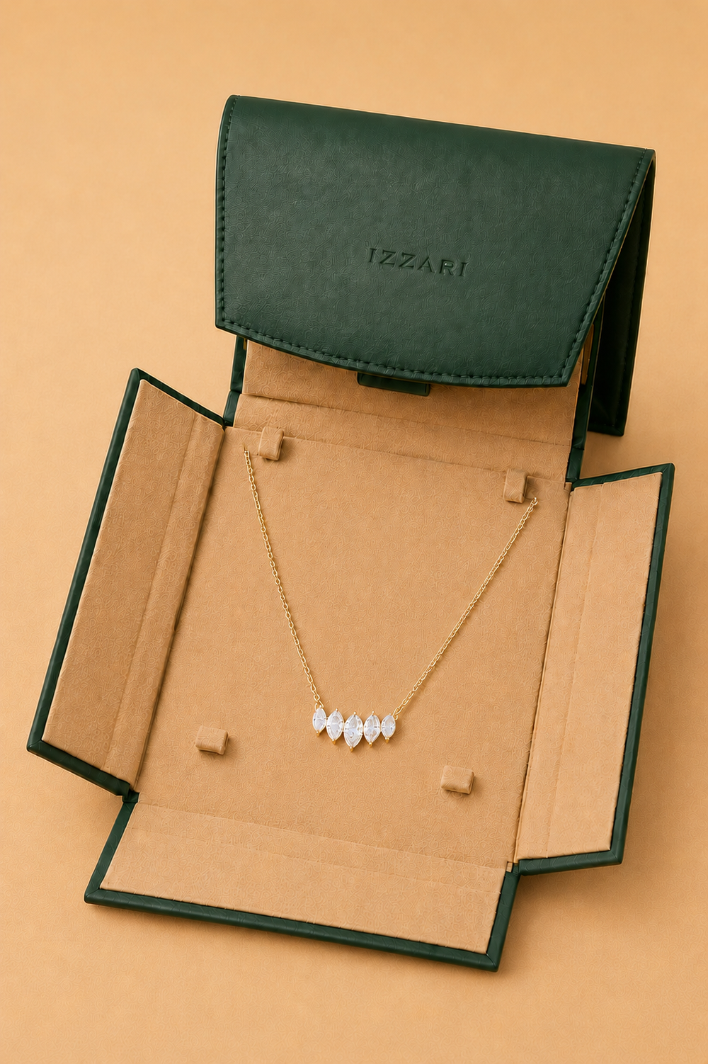 Tiara Marquise Diamond Pendant Necklace in 18K Gold