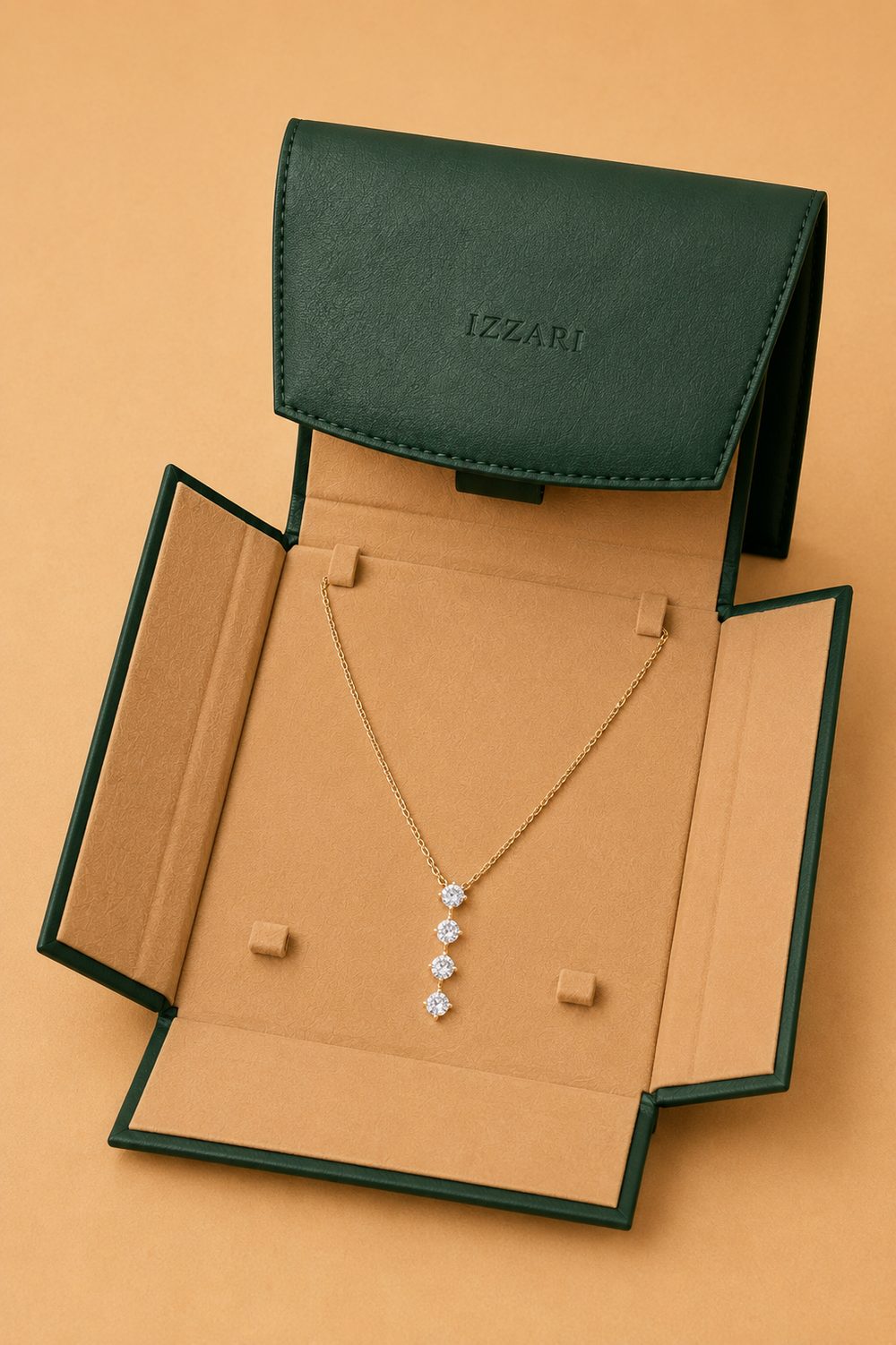 Tiara Oval Diamond Pendant Necklace in 18K Gold