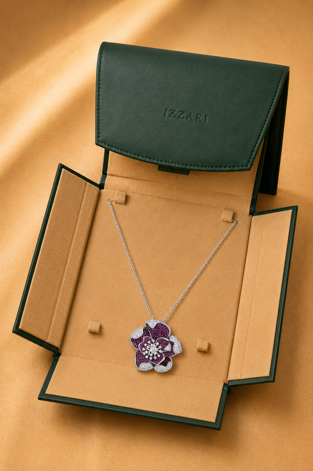 Eternal Rose Diamond Pendant Necklace in 18K Gold