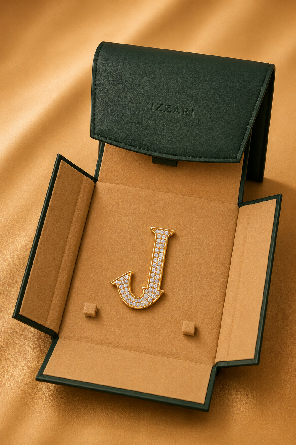 Initial J Diamond Pendant Necklace in 18K Gold | Personalized Luxury Fine Jewellery