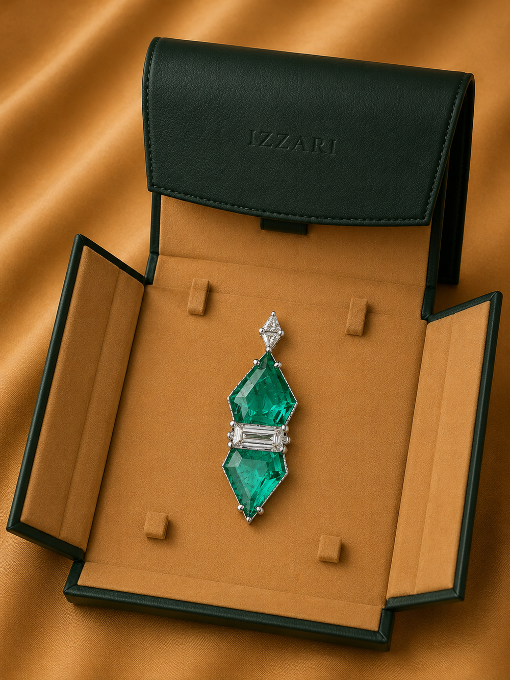 Emerald Mirage Diamond Pendant Necklace in 18K Gold | Luxury Fine Jewellery