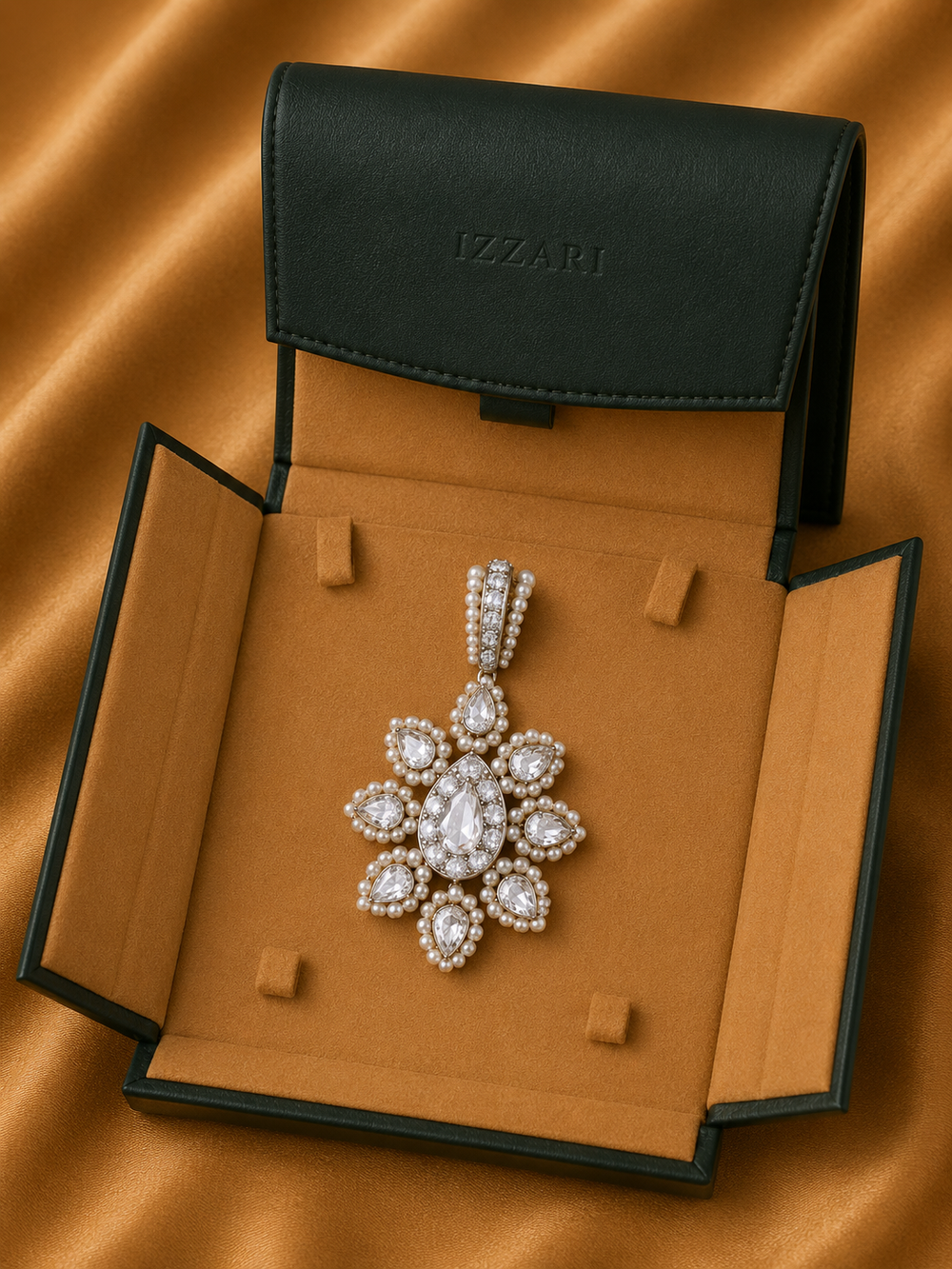 Rosé Fleur Rose Cut Diamond Pendant Necklace in 18K Gold | Luxury Fine Jewellery