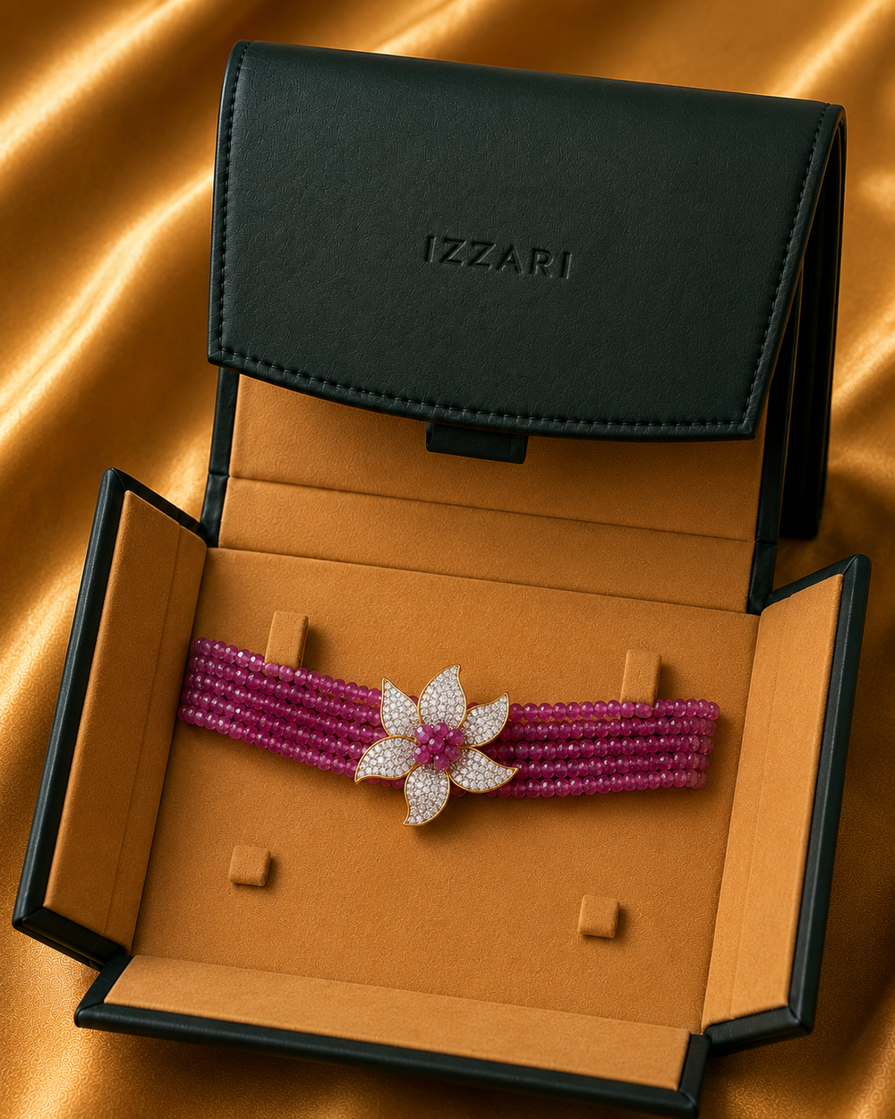 Regal Ruby Polki Statement Necklace in 18K Gold | Luxury Heritage Fine Jewellery