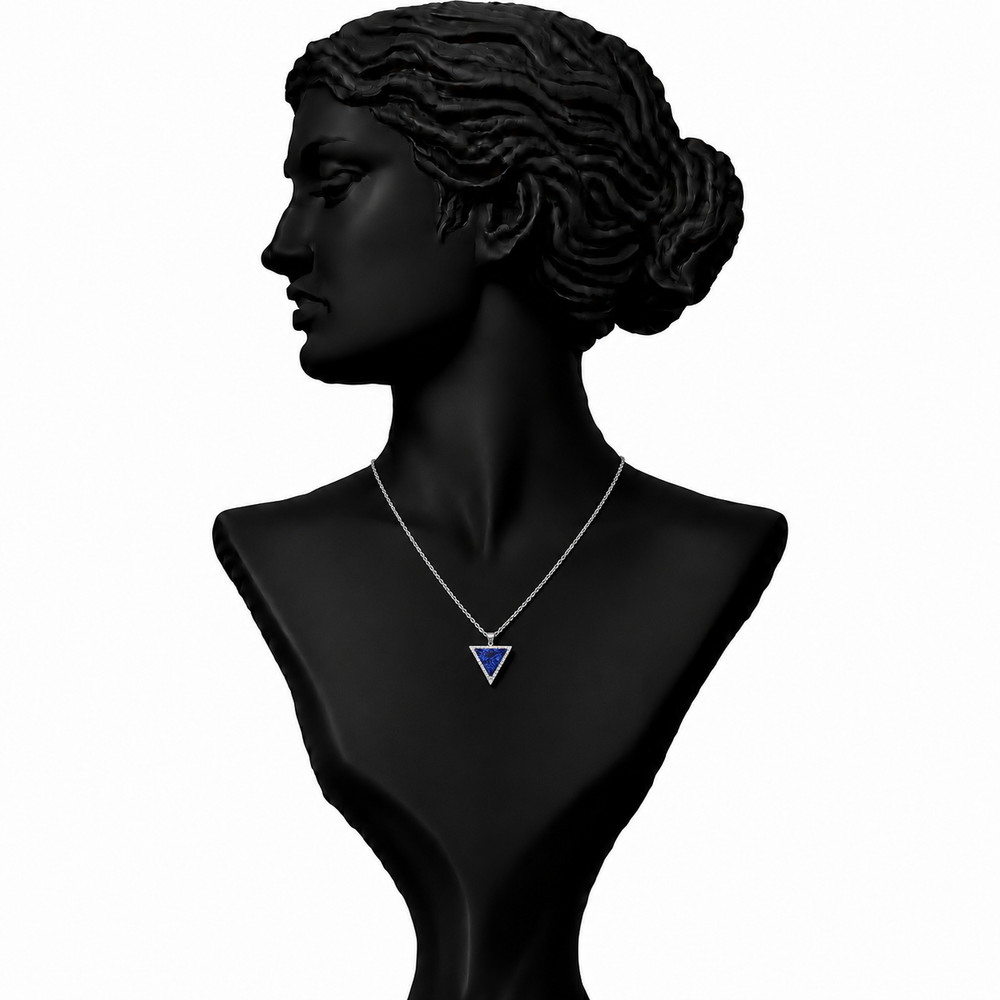Tanzanite Solitaire Diamond Pendant Necklace in 18K Gold | Luxury Fine Jewellery