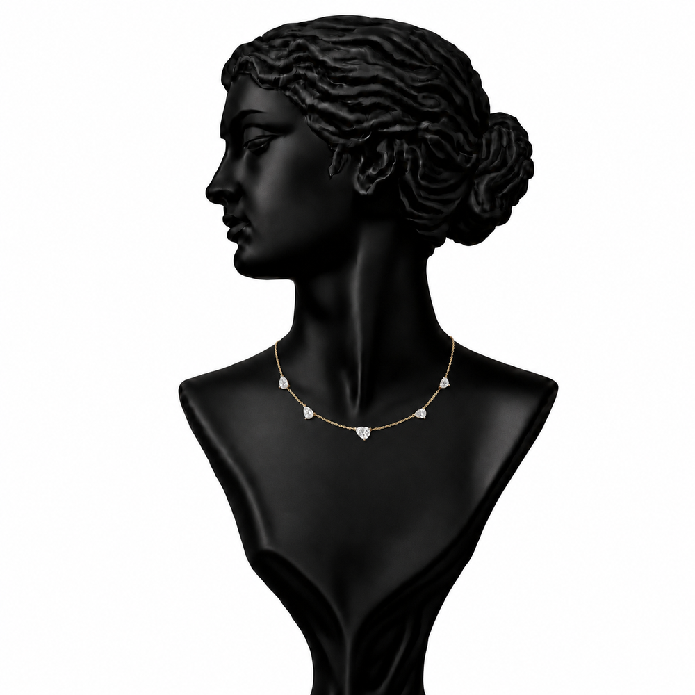 Aurielle Diamond Station Necklace in 18K Gold | Luxury Fine Jewellery