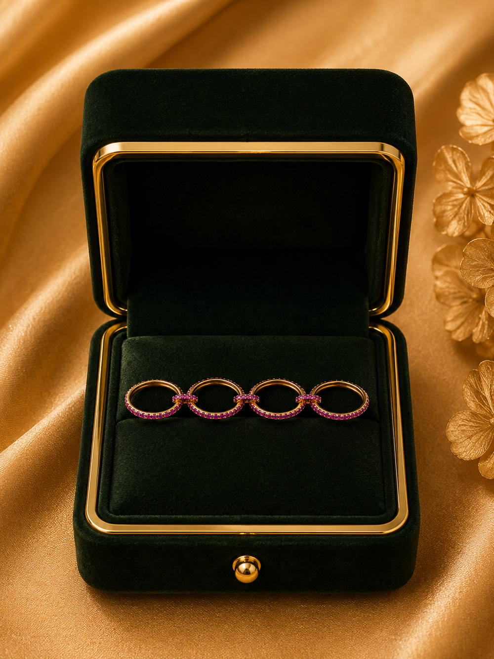 18K Rose Gold Ruby Wrap Ring